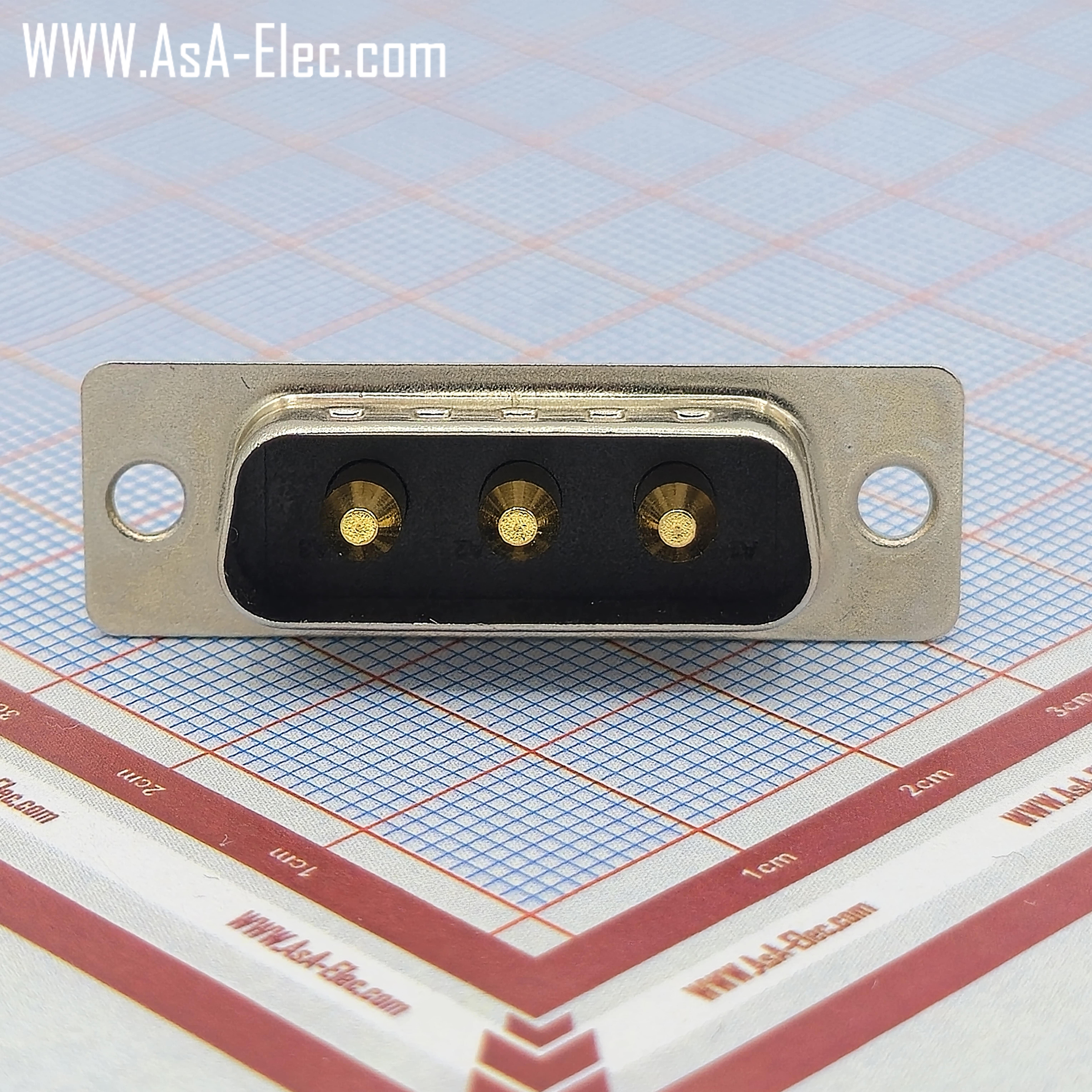 POWER D-SUB 3W3 SOLDER CUP-MALE